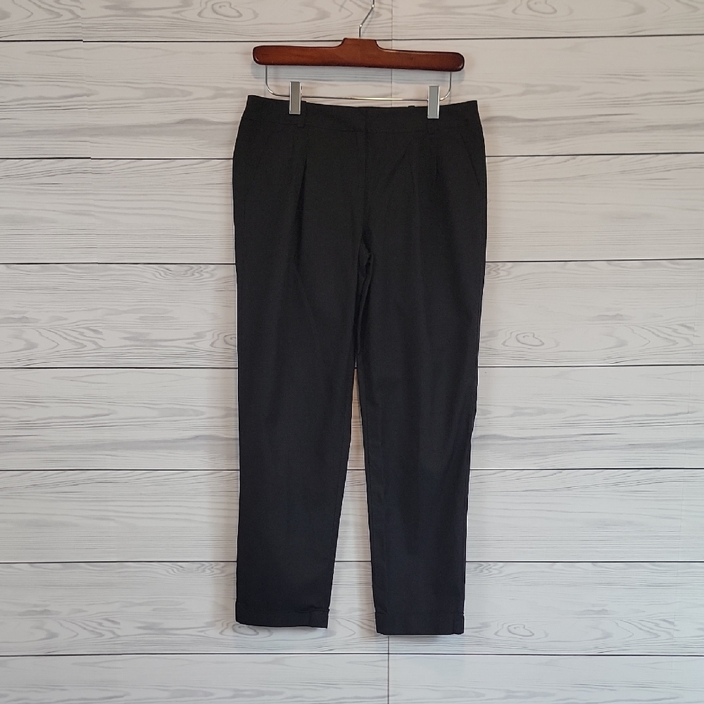 Halogen Black Chino Casual Ankle Pants Straight Leg Womens Size 4